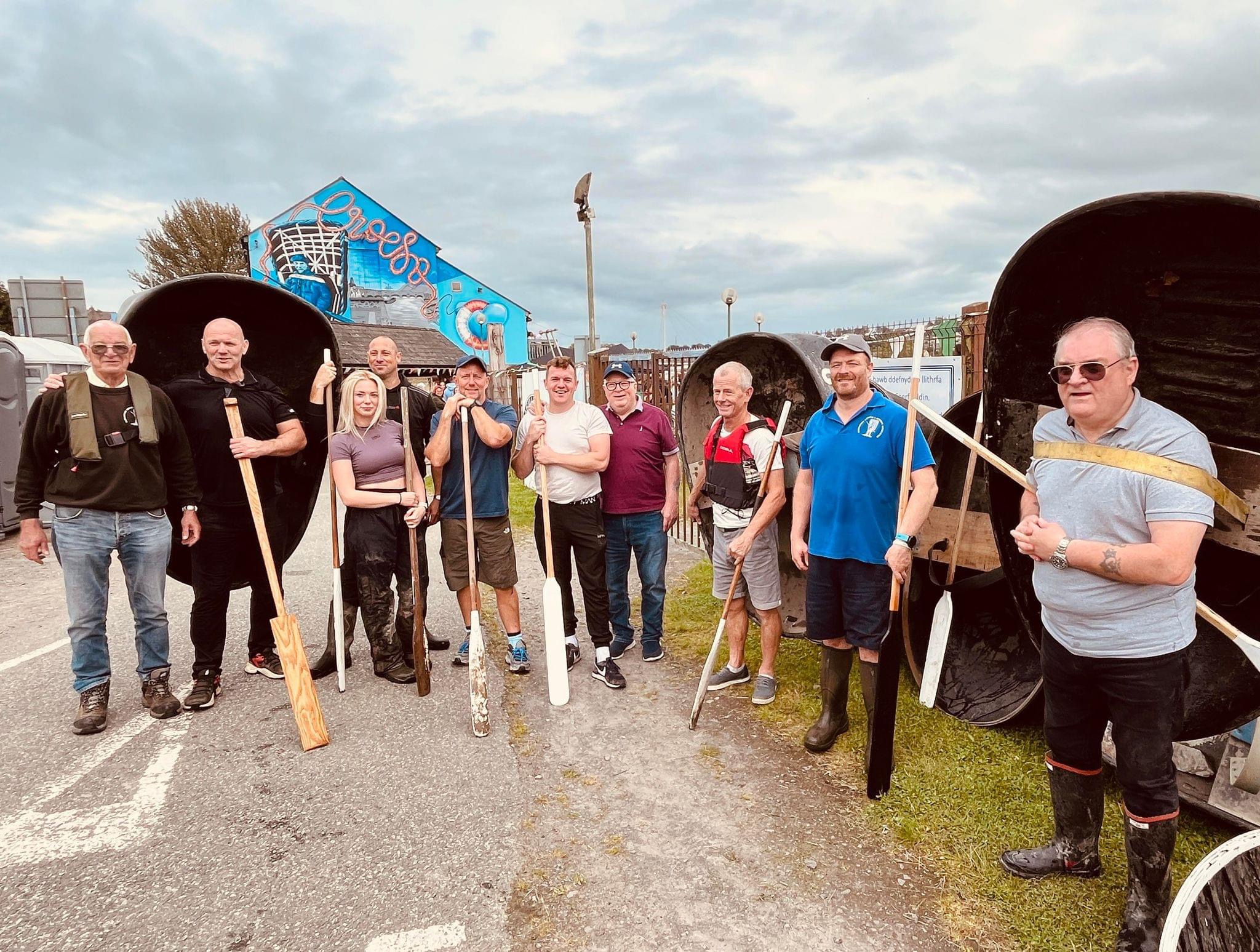 Some of the competitors of the Coracle Races 2024