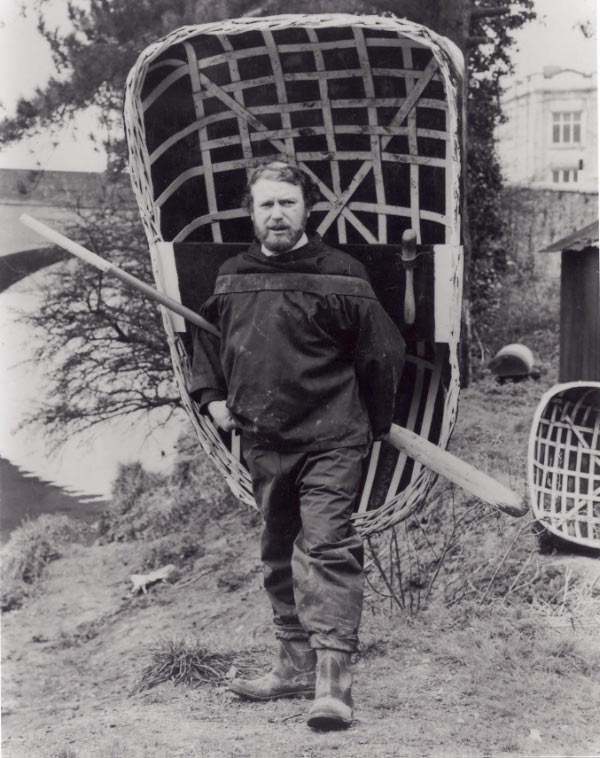 Raymond Rees with his Tywi coracle