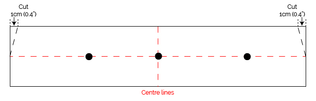 Seat diagram showing cut lines