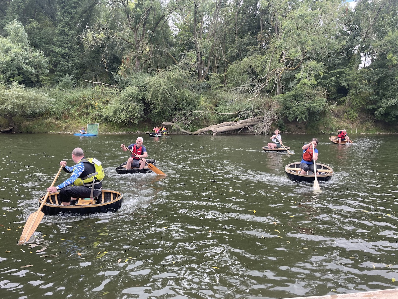 Coracle racing at Ironbridge