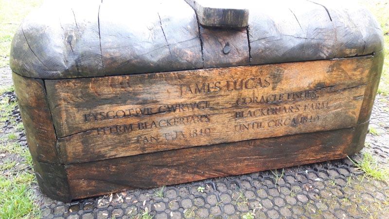 Coracle memorial to James Lucas